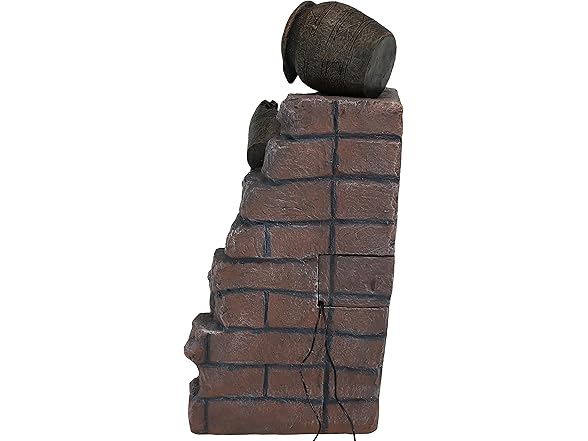 Sunnydaze Crumbling Bricks and Pots 27-Inch Solar Fountain