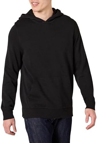 Amazon Essentials Men's Relaxed-Fit Hoodie Sweater, Black, Large