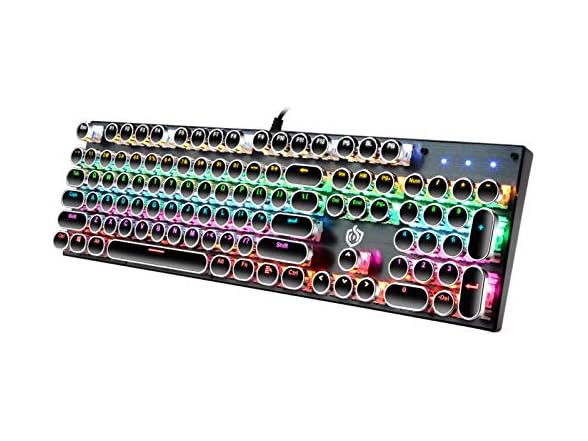 TROCHIN Typewriter Style Gaming Keyboard