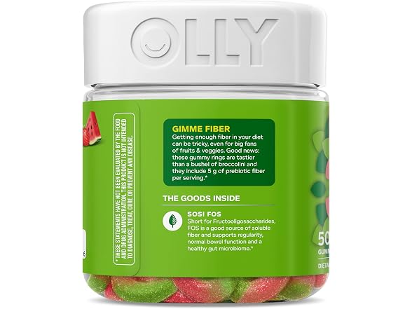 OLLY | Fiber Gummy Rings 50 Count