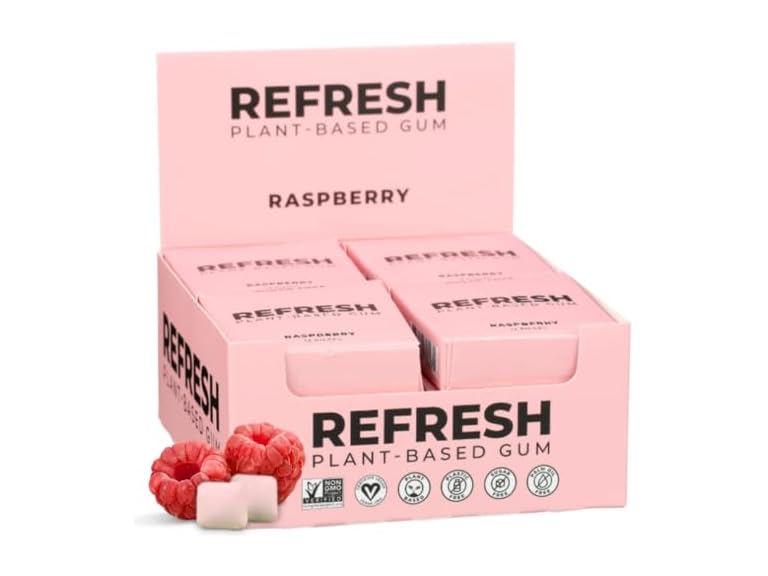 Refresh Natural Raspberry Gum (12pk)