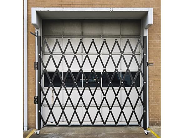 VEVOR Single Folding Security Gate, 7 ft H x 7 ft W