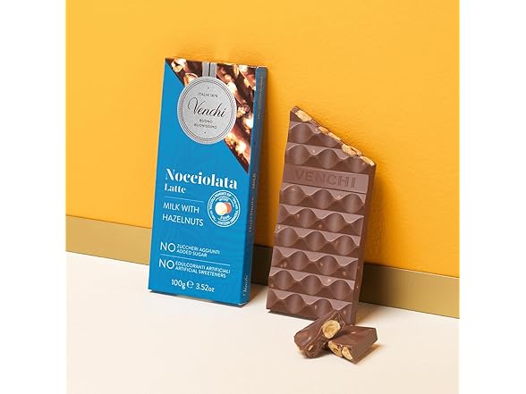 Venchi No Sugar Milk Hazelnut Bar 3.52oz