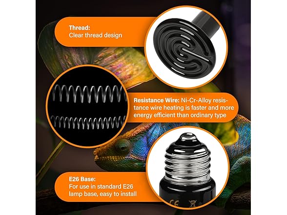 100W Ceramic Heat Emitter 2pk