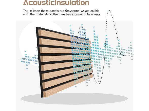 POHARE Wood Slat Wall Panels 2 Pack