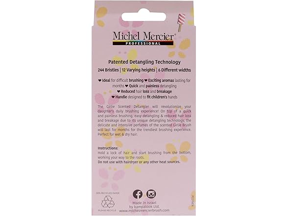 Michel Mercier The Girlie Scented Detangler Brush