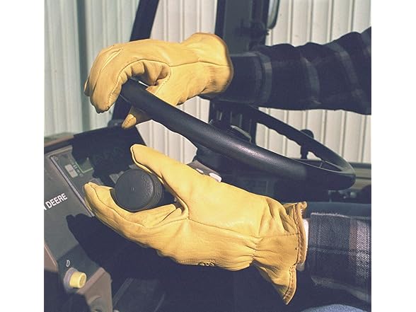 BOSS Men's Premium Grain Cowhide Leather Driver High Dexterity Work Glove