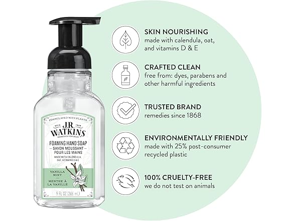 Hand Soap, Foaming, 9 fl oz, Vanilla Min
