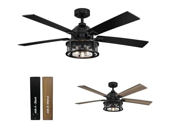 Parrot Uncle F6318110V 52" Ceiling Fan with Lights