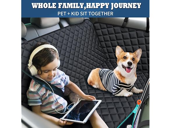 Waterproof Dog Car Seat Cover w/ Mesh