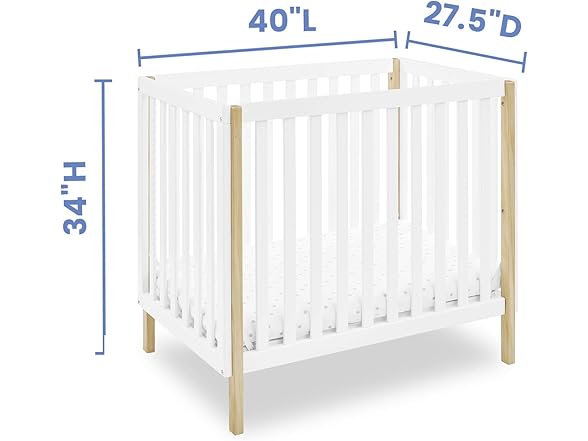 Delta Children Gio Mini Crib with Mattress