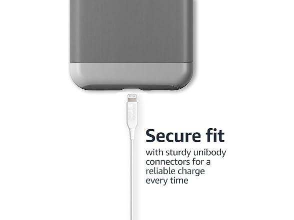 Amazon Basics 2-Pack Apple MFi Certified USB-A to Lightning Cable