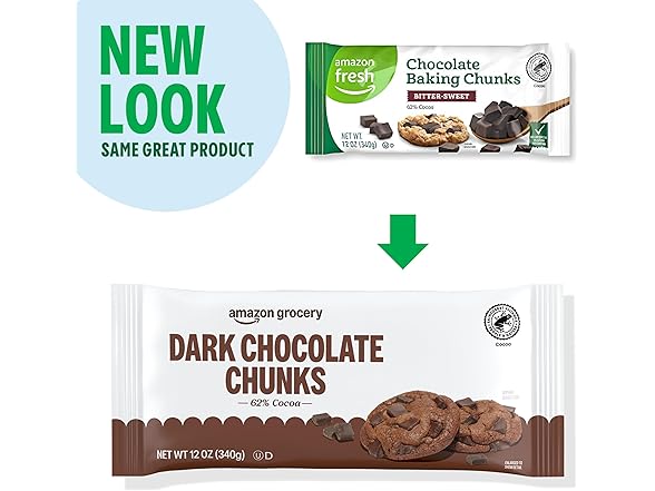 Amazon Grocery Dark Chocolate Chunks 12o