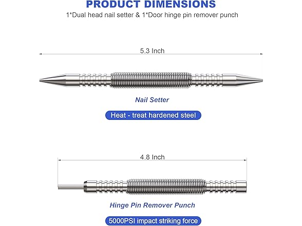 Glieskir AAP-Tool-318 (2 Pack) Spring Loaded Nail