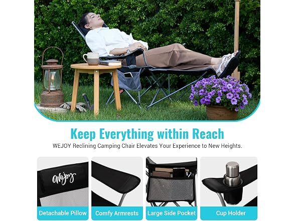 #WEJOY 2-in-1 Reclining Camping Chair