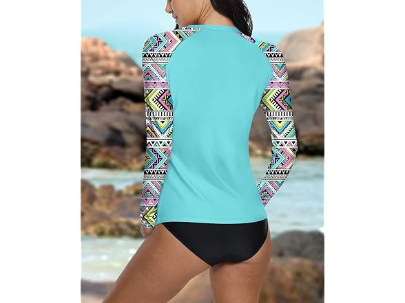 BesserBay Women (L) Lady Summer Swim UV SPF Aztec
