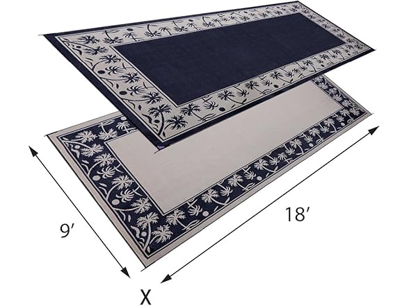 Stylish Camping Mat Palm 9x18ft