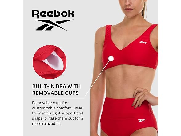 Reebok Womens Bralette Bikini Set