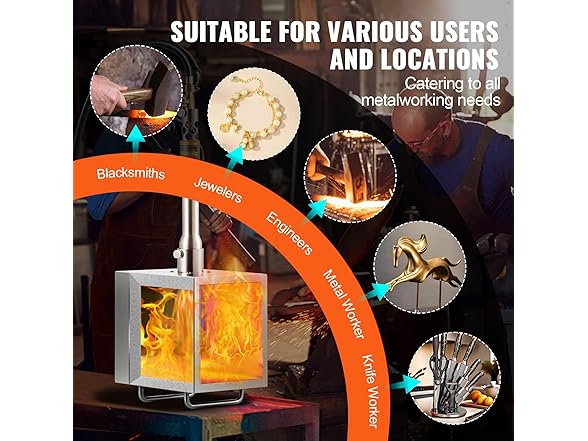 VEVOR Portable Single Burner Propane Forge