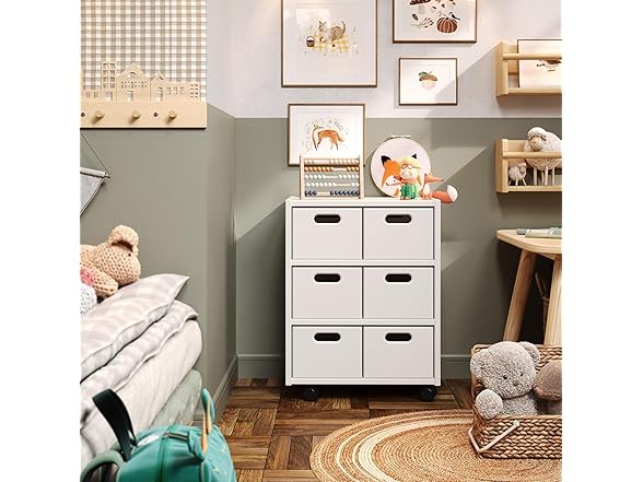 Jela Solid Wood Roll Cart Cubby