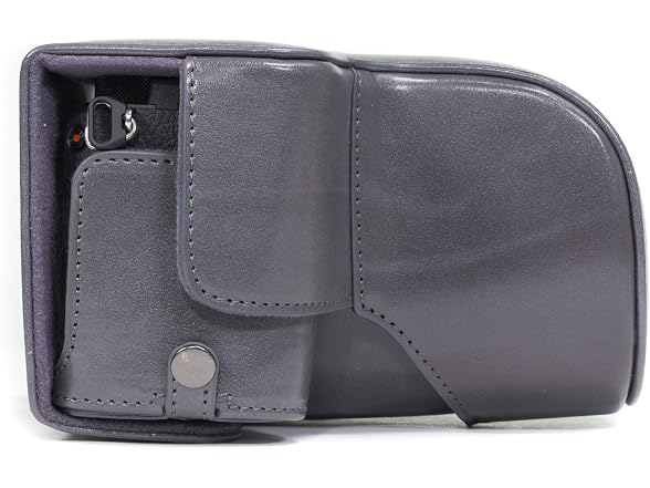 MegaGear Ever Ready Leather Camera Case and Strap (Gray)