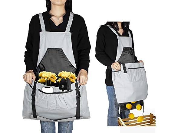Garden Apron with Pocket for Harvesting