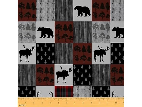 Feelyou Rustic Bear Fabric By The Yard,