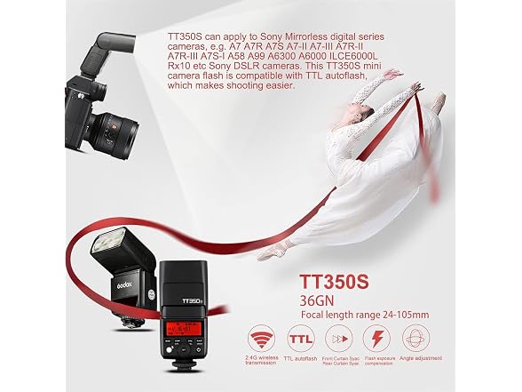 Godox TT350S 2.4G TTL Speedlite Flash
