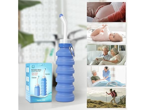 Wzhoufie 550ML Portable Foldable Bidet Bottle