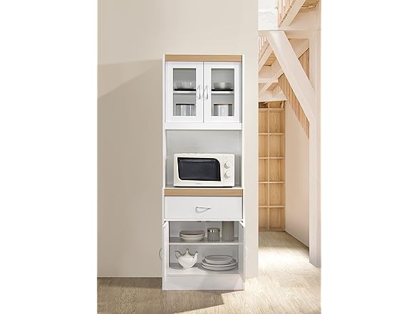 Hodedah Long Standing Kitchen Cabinet