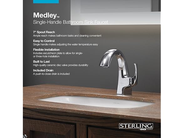 Sterling 27371-4N-BN Medley Single-Handle Faucet