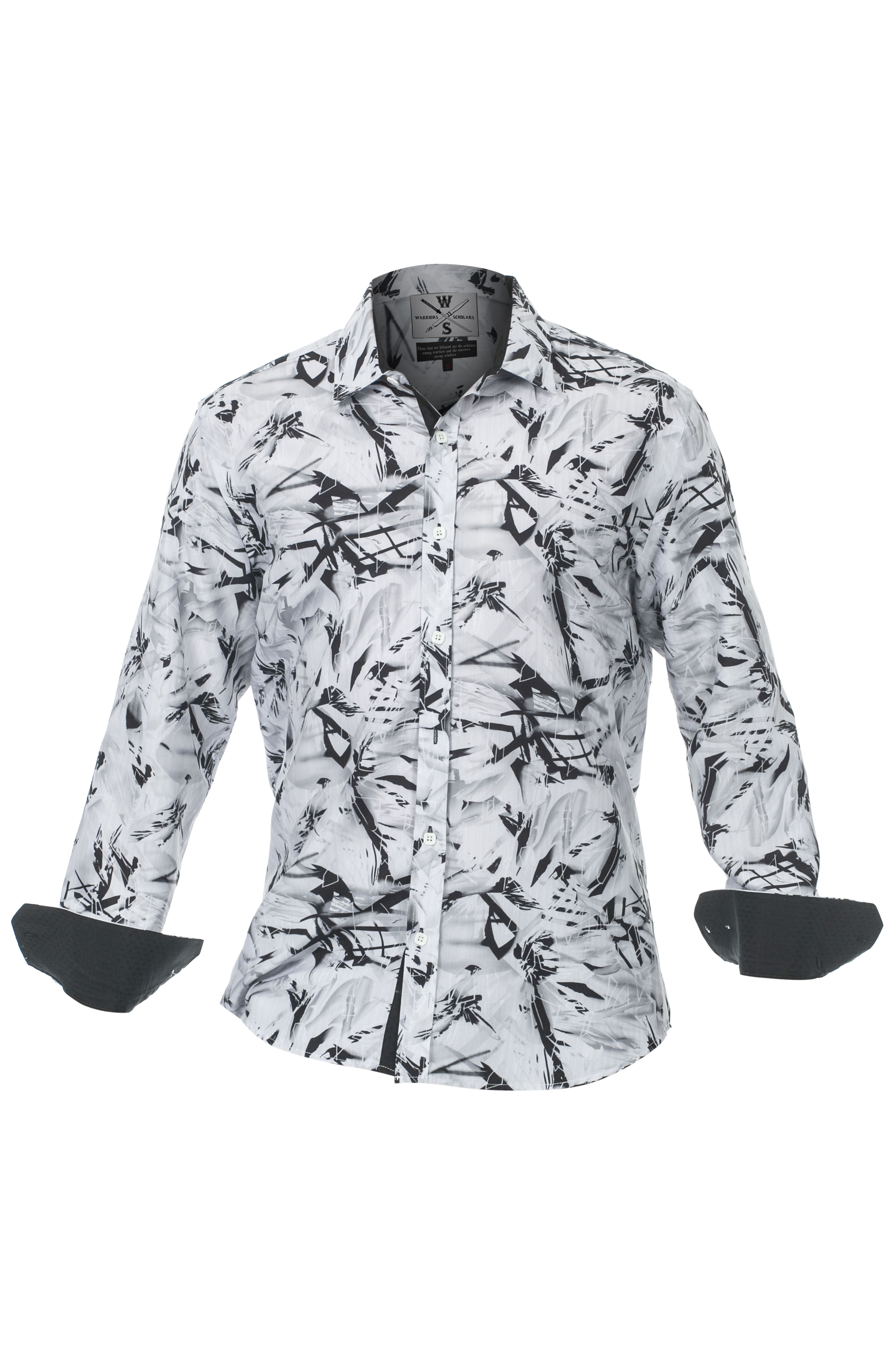 Warriors & Scholars Men's Carbon L/S Button Down Shirt - Gallery 2