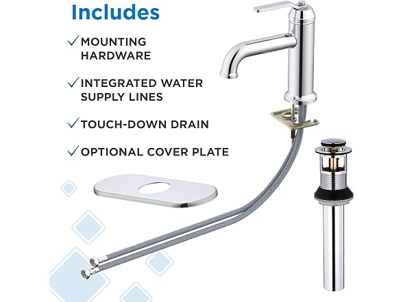 Gerber Kinzie Single Handle Single Hole Faucet- Chrome