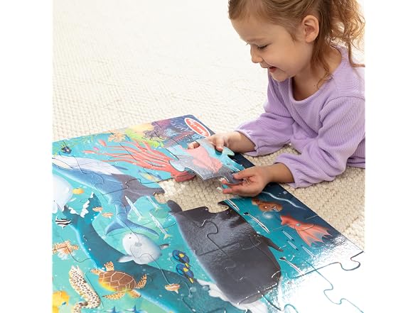 Melissa & Doug Underwater Jumbo Floor Puzzle, 48-Piece