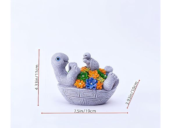 Pohabery Solar Turtle Figurines Garden Decor