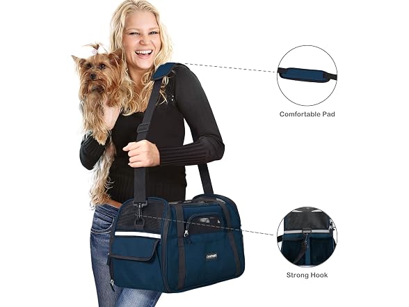 GOOPAWS Dog Purse Carrier for Small Dogs- 19"
