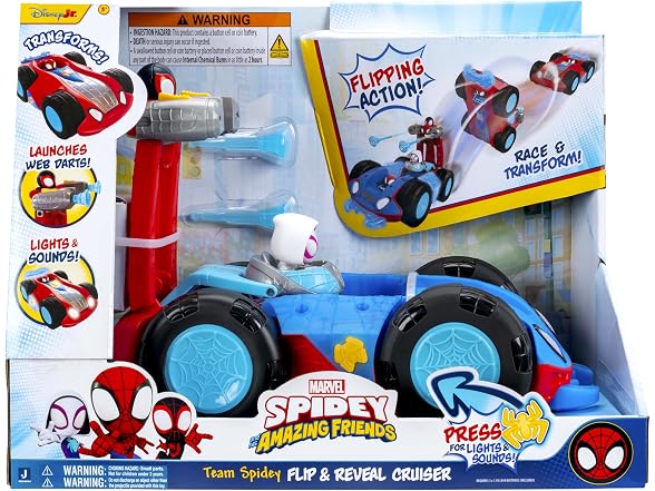 eam Spidey Flip and Reveal Cruiser - 11-Inch