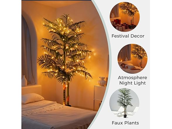 NOVAROOT Artificial Golden Cane Palm Tree
