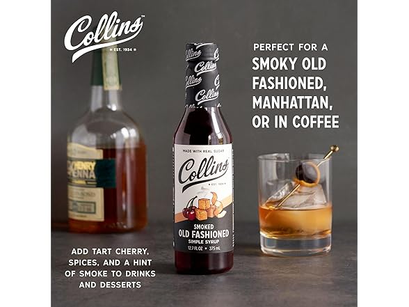 Collins Smoked Old Fashioned Cocktail Syrup