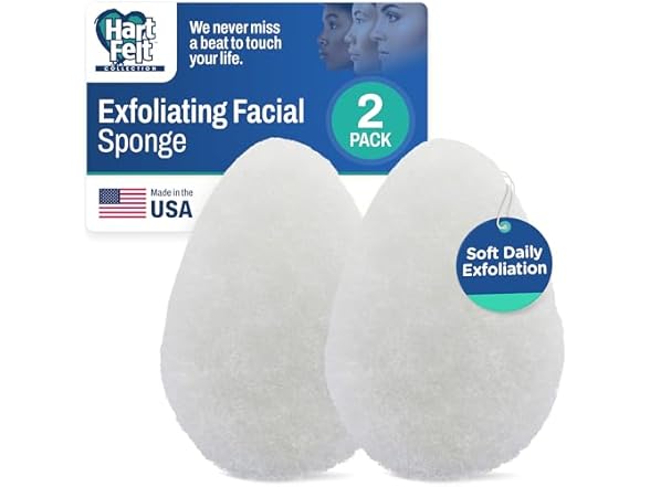 HartFelt 2ct Tear Drop Face Scrubber for Women 