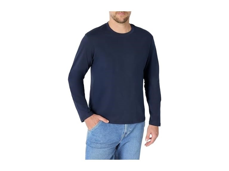 Amazon Essentials Men's Relaxed Fit Long Sleeve T-Shirt, Navy, X-Small