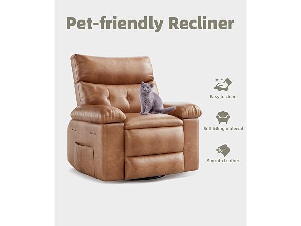 GarveeHome Recliner Heat Massage Coffee
