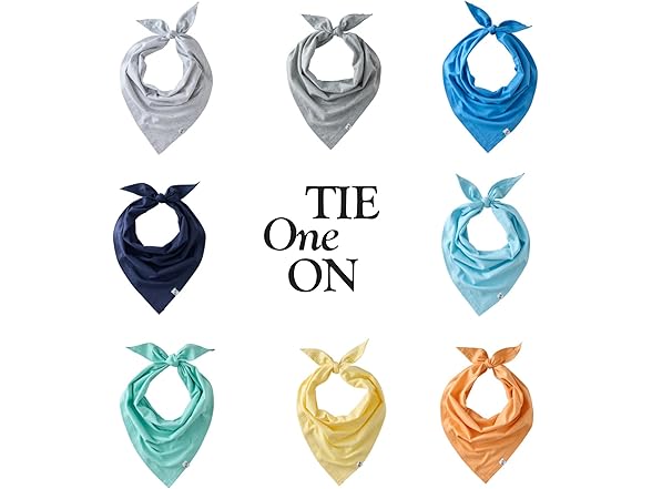 Pet Passion 8PK Multipack 100% Organic Cotton Bandanas