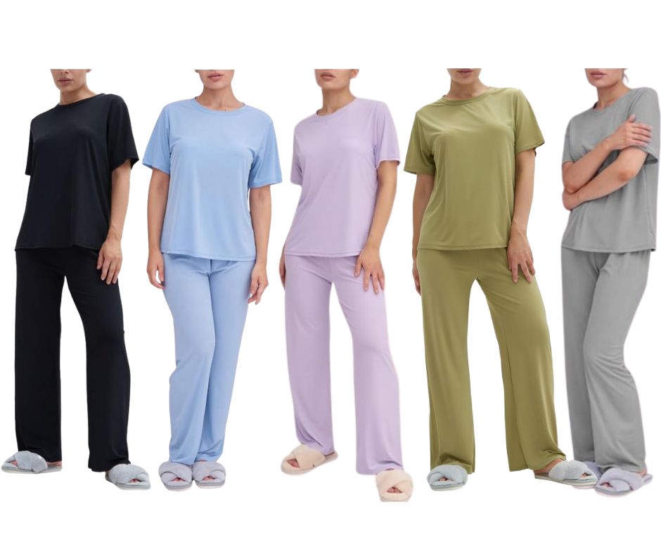 (6PC) Womens Short Sleeve Pajama Sets - Gallery 3