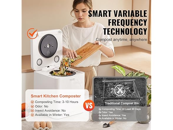 VEVOR 5L Electric Smart Countertop Composter