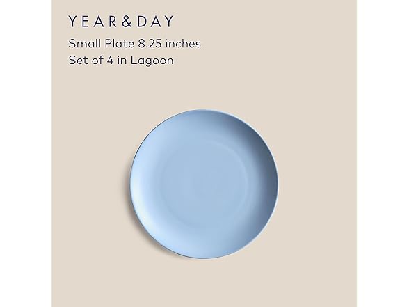 Year & Day Ceramic Low Serving Bowl, Lagoon Blue, 13.25 Inch