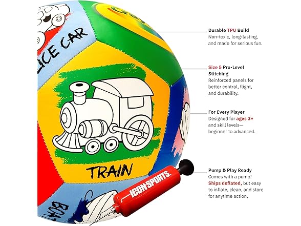 Crayola Official Soccer Ball Transportation Size 5