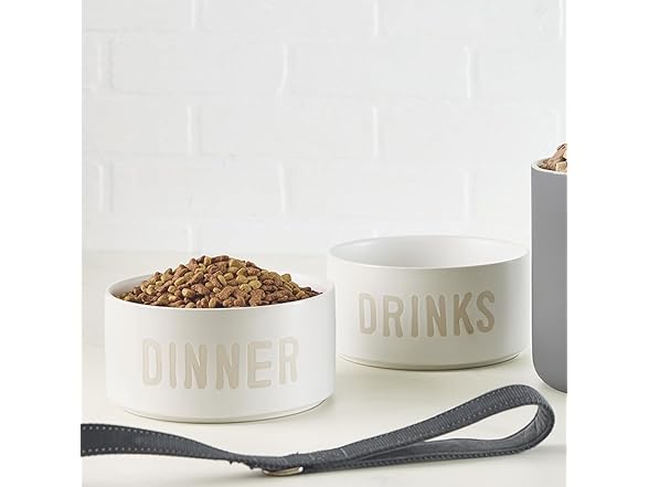 Santa Barbara Ceramic Stackable Pet Bowls