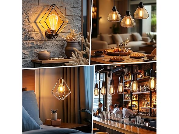 Brightown 6 Pack LED Edison Light Bulbs