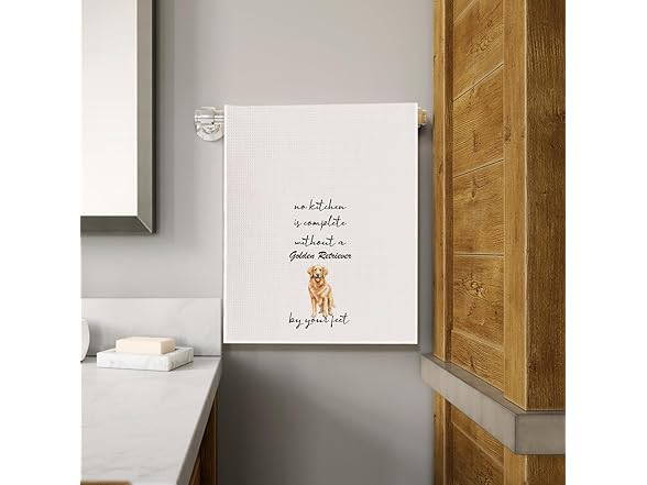 Cilrii Golden Retriever Kitchen Towels